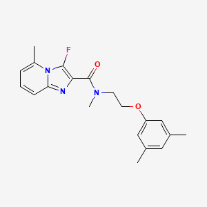 molecular formula C20H22FN3O2 B3924130 N-[2-(3,5-dimethylphenoxy)ethyl]-3-fluoro-N,5-dimethylimidazo[1,2-a]pyridine-2-carboxamide 