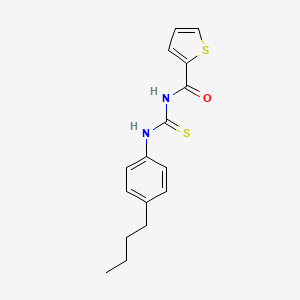 molecular formula C16H18N2OS2 B3924157 N-[(4-butylphenyl)carbamothioyl]thiophene-2-carboxamide 