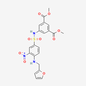 molecular formula C21H19N3O9S B3924165 Dimethyl 5-[[4-(furan-2-ylmethylamino)-3-nitrophenyl]sulfonylamino]benzene-1,3-dicarboxylate 
