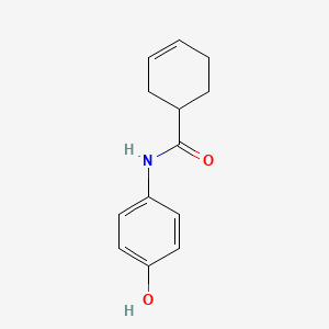 molecular formula C13H15NO2 B3924218 N-(4-hydroxyphenyl)-3-cyclohexene-1-carboxamide 