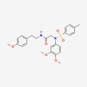 molecular formula C26H30N2O6S B3924308 N~2~-(3,4-dimethoxyphenyl)-N~1~-[2-(4-methoxyphenyl)ethyl]-N~2~-[(4-methylphenyl)sulfonyl]glycinamide 