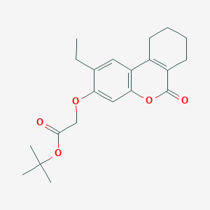 molecular formula C21H26O5 B3924344 tert-butyl [(2-ethyl-6-oxo-7,8,9,10-tetrahydro-6H-benzo[c]chromen-3-yl)oxy]acetate 