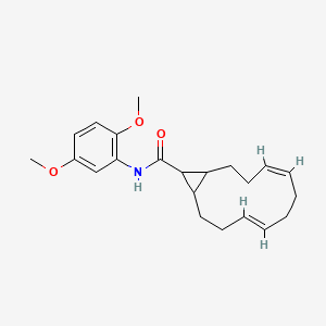 molecular formula C22H29NO3 B3924482 N-(2,5-dimethoxyphenyl)bicyclo[10.1.0]trideca-4,8-diene-13-carboxamide 