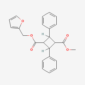 molecular formula C24H22O5 B3924503 2-furylmethyl methyl 2,4-diphenyl-1,3-cyclobutanedicarboxylate 