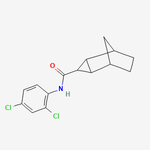 molecular formula C15H15Cl2NO B3924557 N-(2,4-dichlorophenyl)tricyclo[3.2.1.0~2,4~]octane-3-carboxamide 
