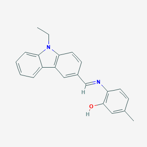 molecular formula C22H20N2O B392463 Phenol, 2-(9-ethyl-3-carbazolyl)-5-methyl- 