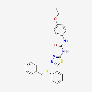 molecular formula C24H22N4O2S2 B3924660 N-{5-[2-(benzylthio)phenyl]-1,3,4-thiadiazol-2-yl}-N'-(4-ethoxyphenyl)urea 