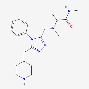 molecular formula C20H30N6O B3924708 N-methyl-2-(methyl{[4-phenyl-5-(piperidin-4-ylmethyl)-4H-1,2,4-triazol-3-yl]methyl}amino)propanamide 