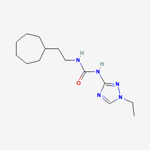 molecular formula C14H25N5O B3924748 N-(2-cycloheptylethyl)-N'-(1-ethyl-1H-1,2,4-triazol-3-yl)urea 