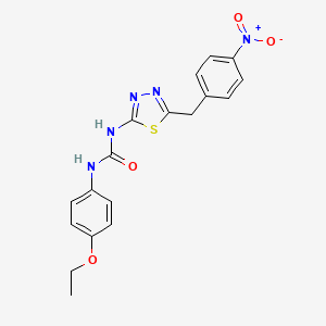 molecular formula C18H17N5O4S B3924772 N-(4-ethoxyphenyl)-N'-[5-(4-nitrobenzyl)-1,3,4-thiadiazol-2-yl]urea 