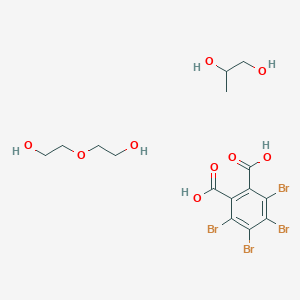 molecular formula C15H20Br4O9 B039251 Tetrabromophthalic acid mixed esters with diethylene glycol and propylene glycol CAS No. 77098-07-8