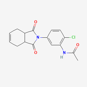 molecular formula C16H15ClN2O3 B3925117 N-[2-chloro-5-(1,3-dioxo-3a,4,7,7a-tetrahydroisoindol-2-yl)phenyl]acetamide 