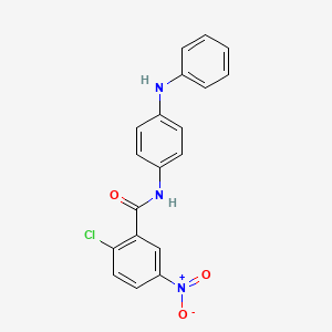 molecular formula C19H14ClN3O3 B3925166 N-(4-anilinophenyl)-2-chloro-5-nitrobenzamide 