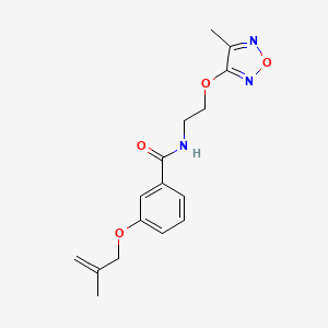 molecular formula C16H19N3O4 B3925219 N-{2-[(4-methyl-1,2,5-oxadiazol-3-yl)oxy]ethyl}-3-[(2-methylprop-2-en-1-yl)oxy]benzamide 