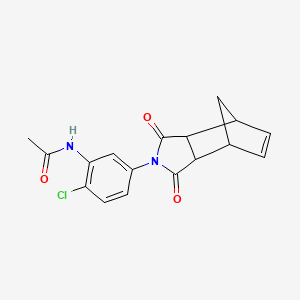 molecular formula C17H15ClN2O3 B3925263 N-[2-chloro-5-(3,5-dioxo-4-azatricyclo[5.2.1.02,6]dec-8-en-4-yl)phenyl]acetamide 
