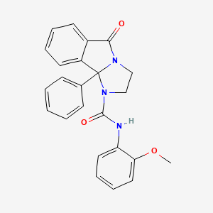 molecular formula C24H21N3O3 B3925291 N-(2-methoxyphenyl)-5-oxo-9b-phenyl-2,3-dihydroimidazo[2,1-a]isoindole-1-carboxamide 