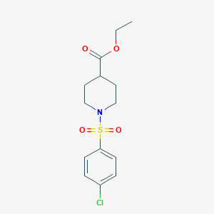 molecular formula C14H18ClNO4S B392542 Ethyl 1-((4-chlorophenyl)sulfonyl)piperidine-4-carboxylate CAS No. 313685-03-9
