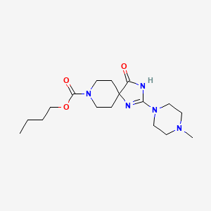 molecular formula C17H29N5O3 B3925486 butyl 2-(4-methylpiperazin-1-yl)-4-oxo-1,3,8-triazaspiro[4.5]dec-1-ene-8-carboxylate 