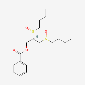 molecular formula C18H28O4S2 B3925499 2,3-bis(butylsulfinyl)propyl benzoate 