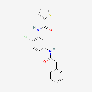 molecular formula C19H15ClN2O2S B3925578 N-[2-chloro-5-[(2-phenylacetyl)amino]phenyl]thiophene-2-carboxamide 