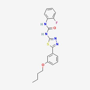 molecular formula C19H19FN4O2S B3925623 1-[5-(3-Butoxyphenyl)-1,3,4-thiadiazol-2-yl]-3-(2-fluorophenyl)urea 