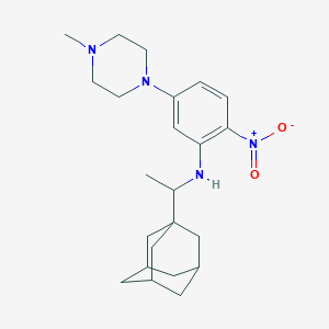 molecular formula C23H34N4O2 B392574 N-[1-(ADAMANTAN-1-YL)ETHYL]-5-(4-METHYLPIPERAZIN-1-YL)-2-NITROANILINE 