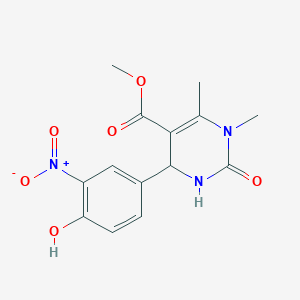 molecular formula C14H15N3O6 B3925789 methyl 4-(4-hydroxy-3-nitrophenyl)-1,6-dimethyl-2-oxo-1,2,3,4-tetrahydropyrimidine-5-carboxylate CAS No. 6380-94-5