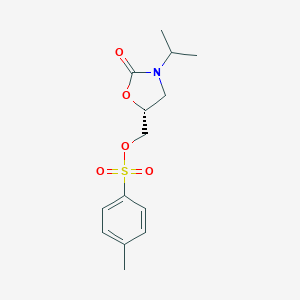 molecular formula C14H19NO5S B039258 3-Isopropyl-5-(4-toluenesulfonyloxymethyl)oxazolidin-2-one CAS No. 115744-13-3