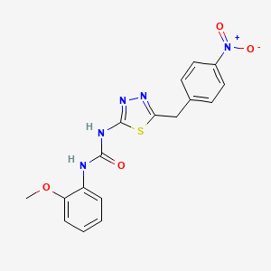 molecular formula C17H15N5O4S B3925922 N-(2-methoxyphenyl)-N'-[5-(4-nitrobenzyl)-1,3,4-thiadiazol-2-yl]urea 