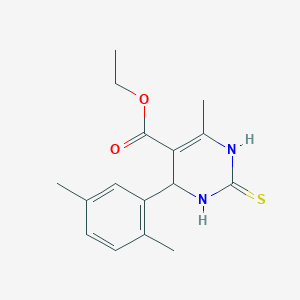 molecular formula C16H20N2O2S B3925993 ethyl 4-(2,5-dimethylphenyl)-6-methyl-2-thioxo-1,2,3,4-tetrahydro-5-pyrimidinecarboxylate 