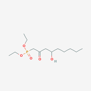 molecular formula C13H27O5P B039260 1-Diethoxyphosphinyl-4-hydroxynonan-2-one CAS No. 113848-00-3