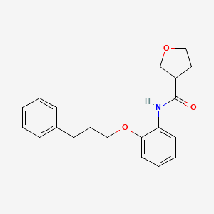 molecular formula C20H23NO3 B3926022 N-[2-(3-phenylpropoxy)phenyl]tetrahydrofuran-3-carboxamide 