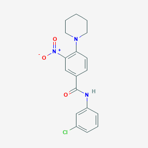molecular formula C18H18ClN3O3 B3926039 N-(3-chlorophenyl)-3-nitro-4-(1-piperidinyl)benzamide 