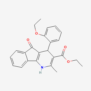 molecular formula C24H23NO4 B3926083 Ethyl 4-(2-ethoxyphenyl)-2-methyl-5-oxo-1,4-dihydroindeno[1,2-b]pyridine-3-carboxylate 