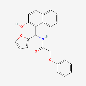 molecular formula C23H19NO4 B3926095 N-[2-furyl(2-hydroxy-1-naphthyl)methyl]-2-phenoxyacetamide 