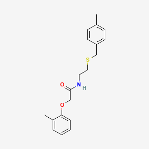 molecular formula C19H23NO2S B3926103 N-{2-[(4-methylbenzyl)thio]ethyl}-2-(2-methylphenoxy)acetamide 