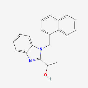molecular formula C20H18N2O B3926110 1-[1-(Naphthalen-1-ylmethyl)benzimidazol-2-yl]ethanol 