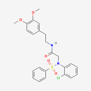 molecular formula C24H25ClN2O5S B3926179 N~2~-(2-chlorophenyl)-N~1~-[2-(3,4-dimethoxyphenyl)ethyl]-N~2~-(phenylsulfonyl)glycinamide 