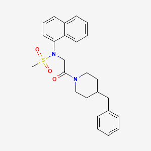 molecular formula C25H28N2O3S B3926206 N-[2-(4-benzyl-1-piperidinyl)-2-oxoethyl]-N-1-naphthylmethanesulfonamide 