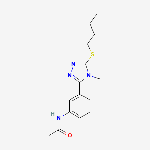 molecular formula C15H20N4OS B3926223 N-[3-(5-butylsulfanyl-4-methyl-1,2,4-triazol-3-yl)phenyl]acetamide 