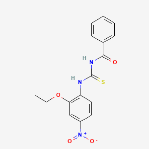 molecular formula C16H15N3O4S B3926275 N-[(2-ethoxy-4-nitrophenyl)carbamothioyl]benzamide 