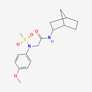 molecular formula C17H24N2O4S B3926276 N-(2-bicyclo[2.2.1]heptanyl)-2-(4-methoxy-N-methylsulfonylanilino)acetamide 