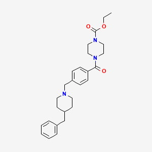 molecular formula C27H35N3O3 B3926312 ethyl 4-{4-[(4-benzyl-1-piperidinyl)methyl]benzoyl}-1-piperazinecarboxylate 