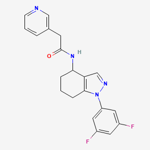 molecular formula C20H18F2N4O B3926318 N-[1-(3,5-difluorophenyl)-4,5,6,7-tetrahydroindazol-4-yl]-2-pyridin-3-ylacetamide 