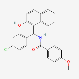 molecular formula C25H20ClNO3 B3926321 N-[(4-chlorophenyl)(2-hydroxy-1-naphthyl)methyl]-4-methoxybenzamide 
