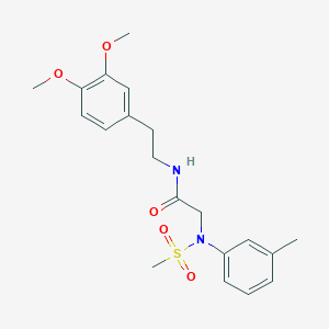 molecular formula C20H26N2O5S B3926349 N~1~-[2-(3,4-dimethoxyphenyl)ethyl]-N~2~-(3-methylphenyl)-N~2~-(methylsulfonyl)glycinamide 