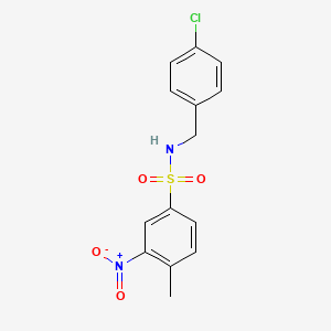 molecular formula C14H13ClN2O4S B3926354 N-(4-chlorobenzyl)-4-methyl-3-nitrobenzenesulfonamide 