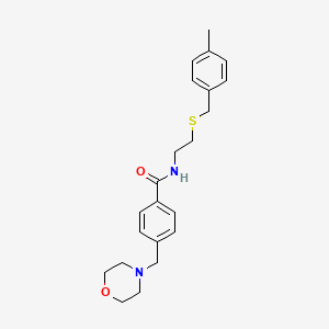 molecular formula C22H28N2O2S B3926420 N-{2-[(4-methylbenzyl)thio]ethyl}-4-(4-morpholinylmethyl)benzamide 