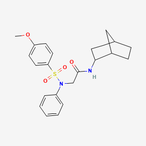 molecular formula C22H26N2O4S B3926472 N~1~-bicyclo[2.2.1]hept-2-yl-N~2~-[(4-methoxyphenyl)sulfonyl]-N~2~-phenylglycinamide 