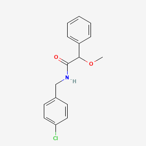 molecular formula C16H16ClNO2 B3926476 N-(4-chlorobenzyl)-2-methoxy-2-phenylacetamide 